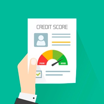 Photo of a credit score report 